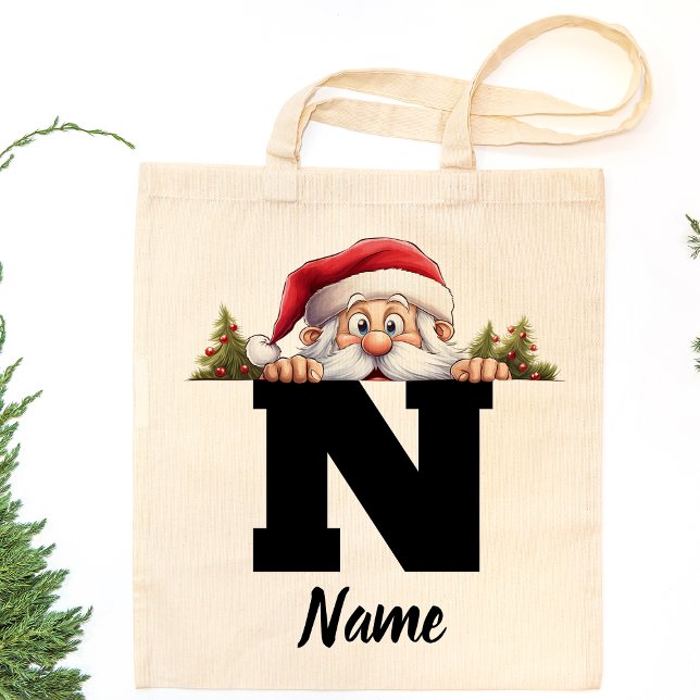 Bolsa Tote Papais noeis personalizados de Natal da família mo (Criador carregado)