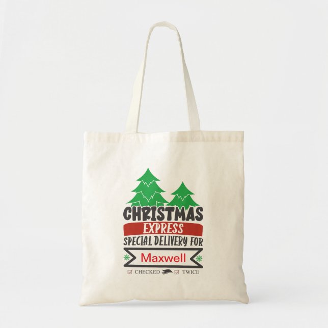 Bolsa Tote Papais noeis Sacks: Adicione alegria ao Natal com  (Frente)