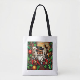 Bolsa Tote Papais noeis Steampunk Yuletide Enchanter