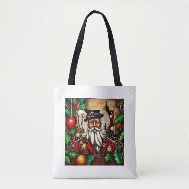 Bolsa Tote Papais noeis Steampunk Yuletide Enchanter (Frente)