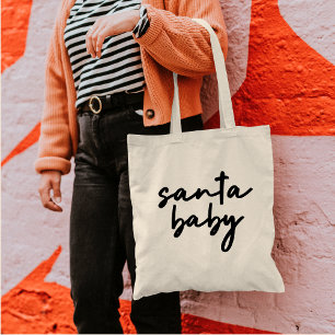 Bolsa Tote Papais noeis Tendência de Natal Moderna Minimal
