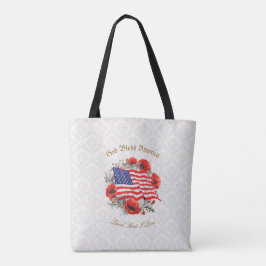 Bolsa Tote Papas de Bandeira Deus abençoe Americana Patriótic