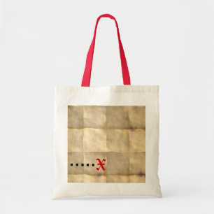 Bolsa Tote Papel antigo no pergaminho, mapa do tesouro