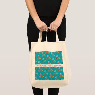 Bolsa Tote Papel Azul de Enrolamento DaisyTrio