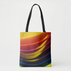 Bolsa Tote Papel da camada amarela, vermelha, púrpura, azul