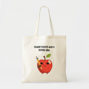 Bolsa Tote Papel de Educador Mão Amiga que Guia Futuros