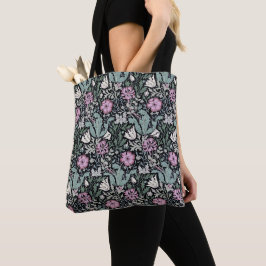 Bolsa Tote Papel de Parede Botânico Vitoriano Papoula William