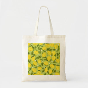 Bolsa Tote Papel de parede colorido para os limões desenhados