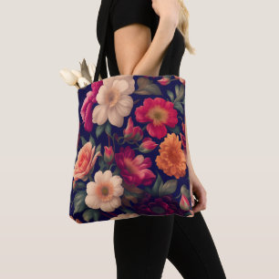 Bolsa Tote Papel de parede com padrão floral