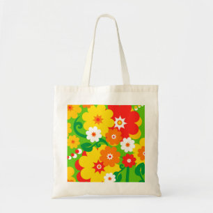 Bolsa Tote Papel de parede de alimentação da Flor Engraçado