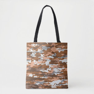 Bolsa Tote Papel de parede de camuflagem com bolinhas