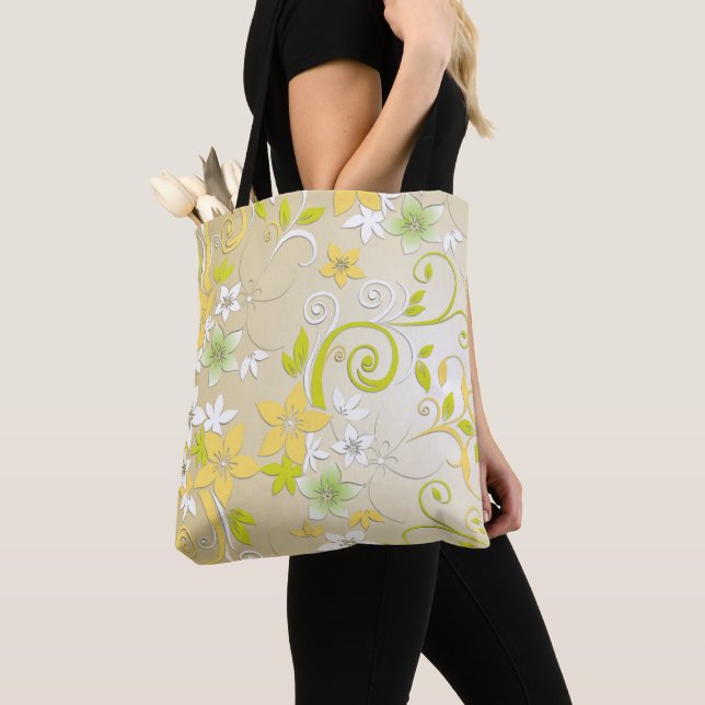 Bolsa Tote Papel de parede de flores 3 (Close Up)