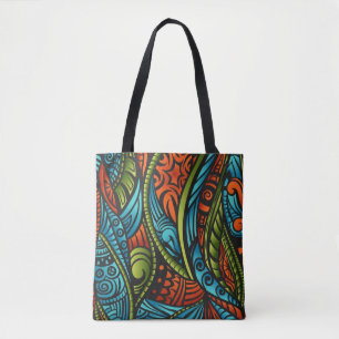 Bolsa Tote Papel de parede étnico abstrato
