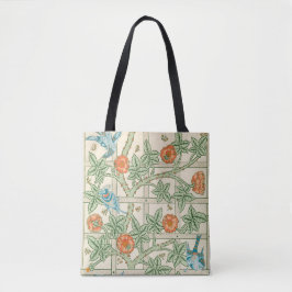 Bolsa Tote Papel de Parede Vitoriano Treliça William Morris