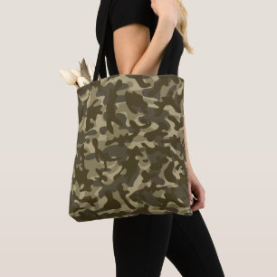 Bolsa Tote Papel de Tecido de Camuflagem Central