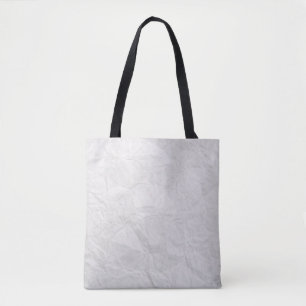 Bolsa Tote Papel de textura branca enrugada