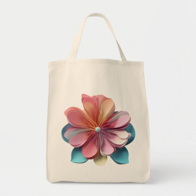 Bolsa Tote Papel Delicado - Bloqueio Petal (Frente)