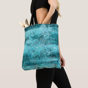 Bolsa Tote Papel néon azul amassado