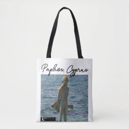 Bolsa Tote Paphos Statu Boy and Fish, Assinatura