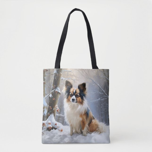 Bolsa Tote Papoila Deixe Nevar Natal (Frente)