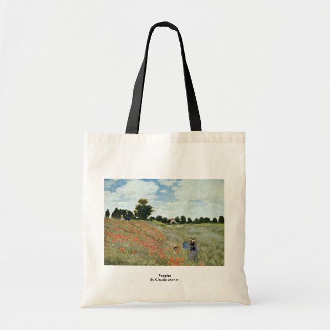 Bolsa Tote Papoilas por Claude Monet (Frente)
