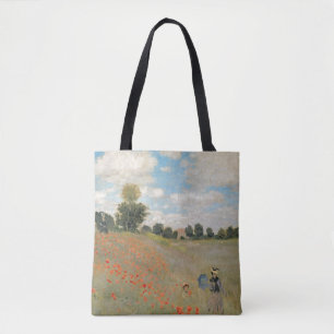Bolsa Tote Papoilas selvagens de Claude Monet , perto de