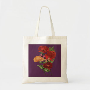 Bolsa Tote Papoulas E Borboletas