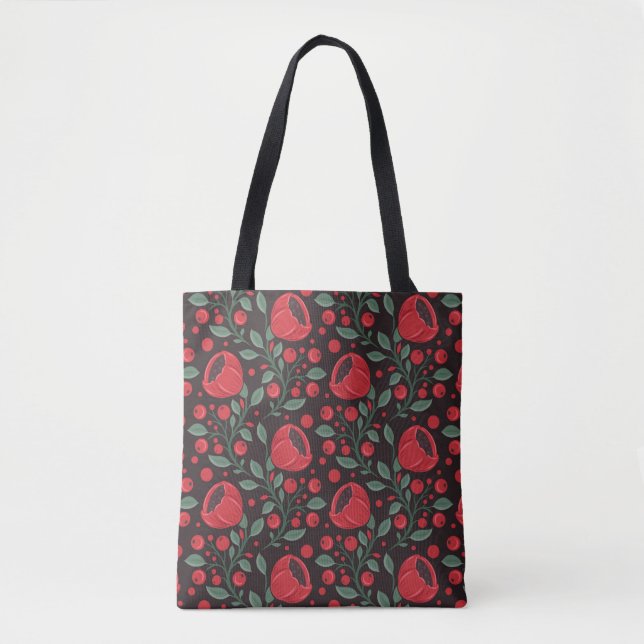Bolsa Tote Papoulas vermelhas (Frente)