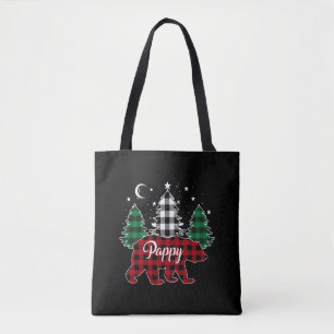 Bolsa Tote Pappy Bear Xadrez Buffalo Pajama Natal