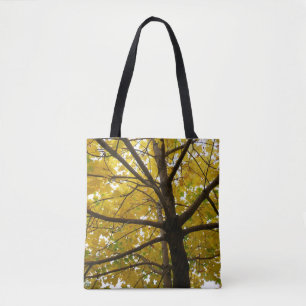 Bolsa Tote Par de Árvores de Bordo Amarelas Natureza de Outon