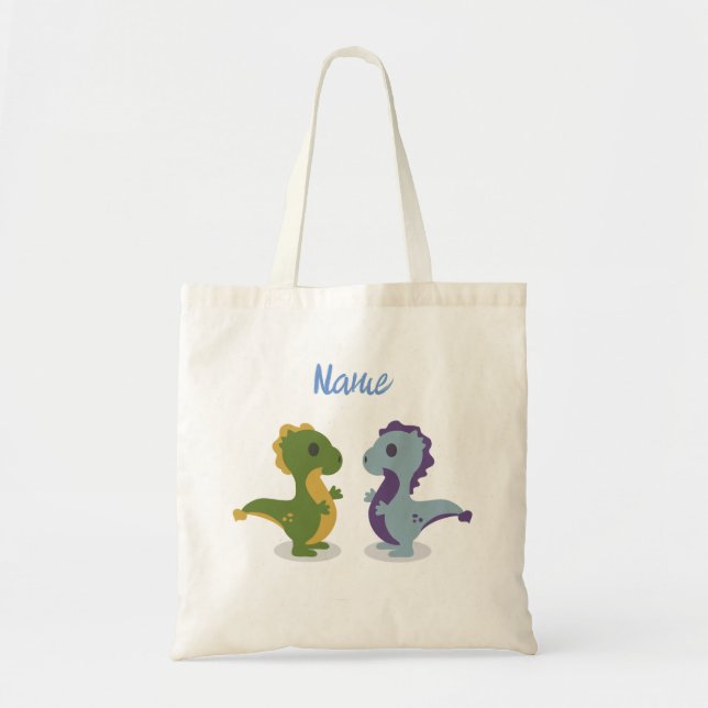 Bolsa Tote Par de Dinossauro Cólvora Troço_Trova (Frente)