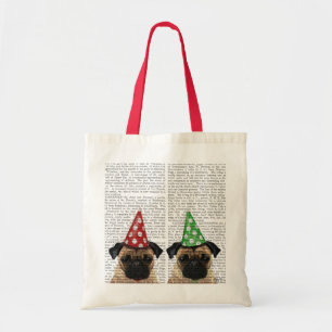 Bolsa Tote Par de Pugs do Partido