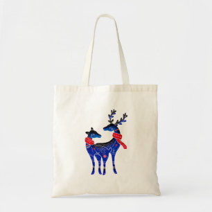 Bolsa Tote Par de Rebelde Natal Nórdico Azul
