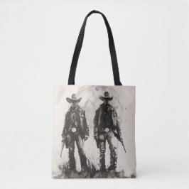 Bolsa Tote Par monocromático de cowboys