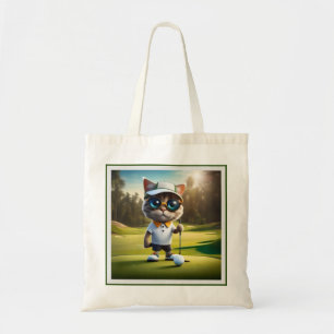 Bolsa Tote "Par-tee Time: The Legal Cat's Golf Swing!"
