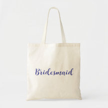 Bolsa Tote para Damas de Honra Elegante com Letra