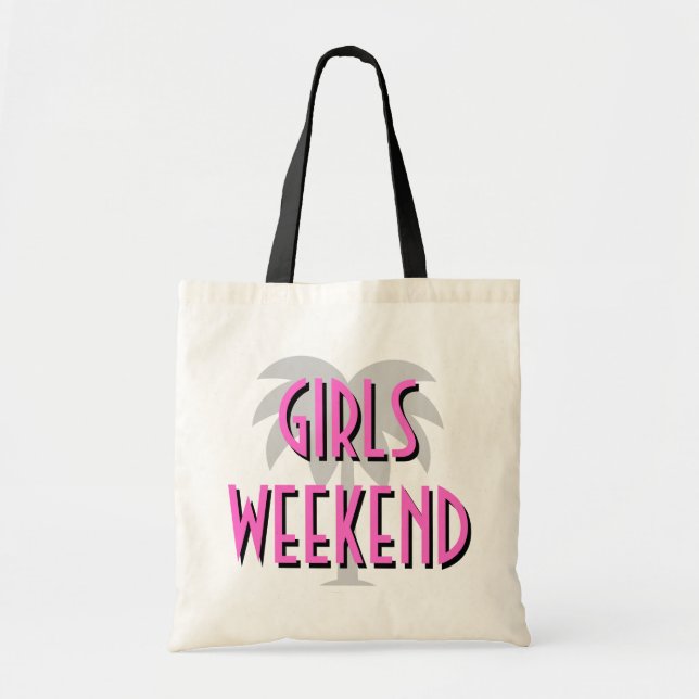 Bolsa tote para fim de semana das meninas | Design (Frente)