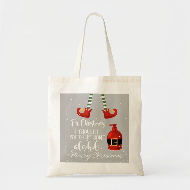 Bolsa Tote Para o natal pensei que gostaria de um pouco de ál (Frente)