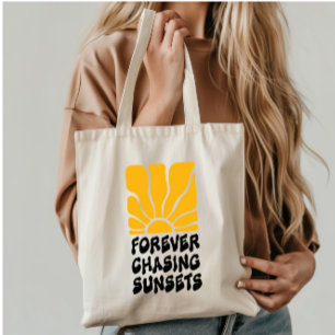 Bolsa Tote Para sempre perseguindo Pôrs do sol - Groovy Retro