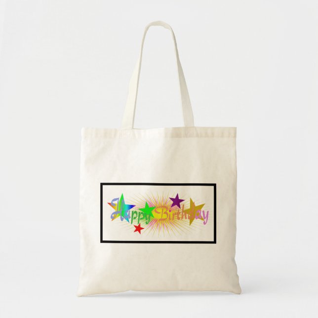 Bolsa Tote Parabéns e estrelas - (Frente)