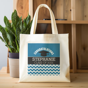 Bolsa Tote Parabéns Graduado - Graduação Preto Azul
