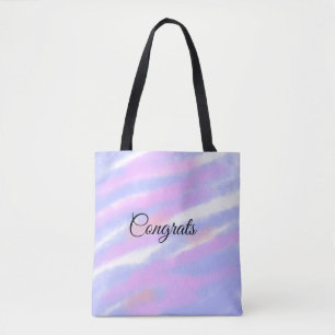 Bolsa Tote Parabéns minimalistas simples adicione seu texto n