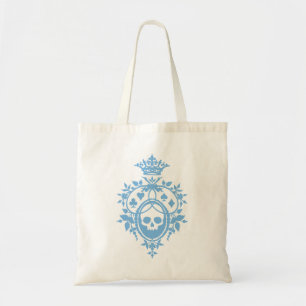 Bolsa Tote Parada azul com crânio e roupas de cama