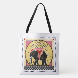 Bolsa Tote Parada de Elefante em Amarelo
