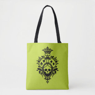 Bolsa Tote Parada Verde com Caveira e Traje de Tota