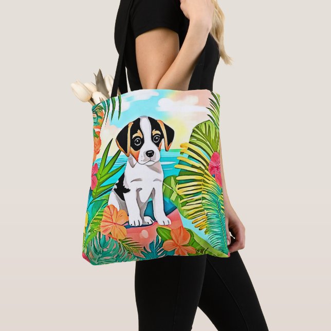 Bolsa Tote Paradise Puppy Design (Close Up)