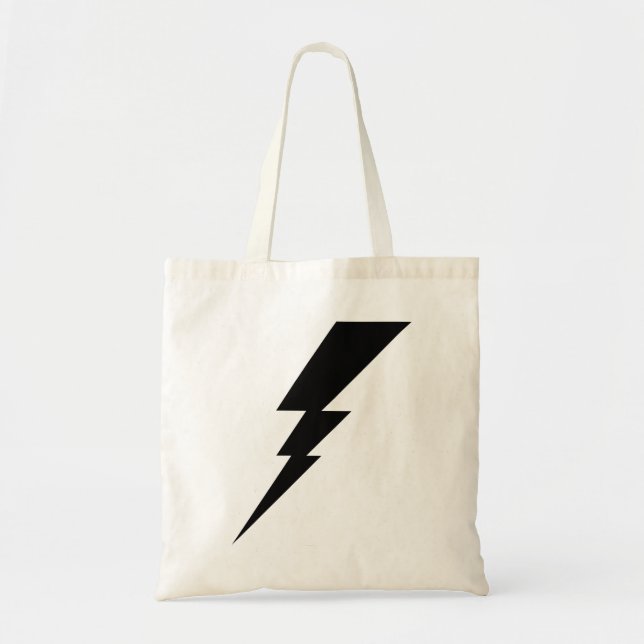 Bolsa Tote Parafuso de raio preto (Frente)