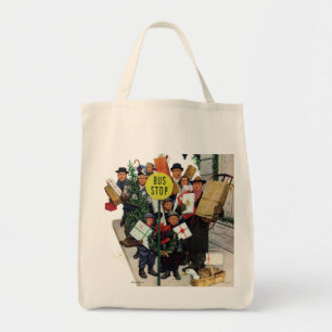 Bolsa Tote Paragem do autocarro no Natal