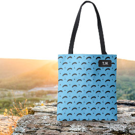 Bolsa Tote Paragliding Motif em padrão repetido com iniciais