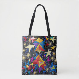 Bolsa Tote Paraíso da Galáxia - Noite Estrelada Abstrata Vibr